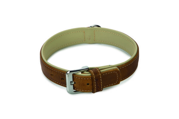 Beeztees kaelarihm koerale 38,5-44,5cm nahast pruun comfort