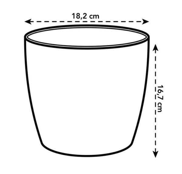 Lillepott Brussels Ø18x h17cm valge