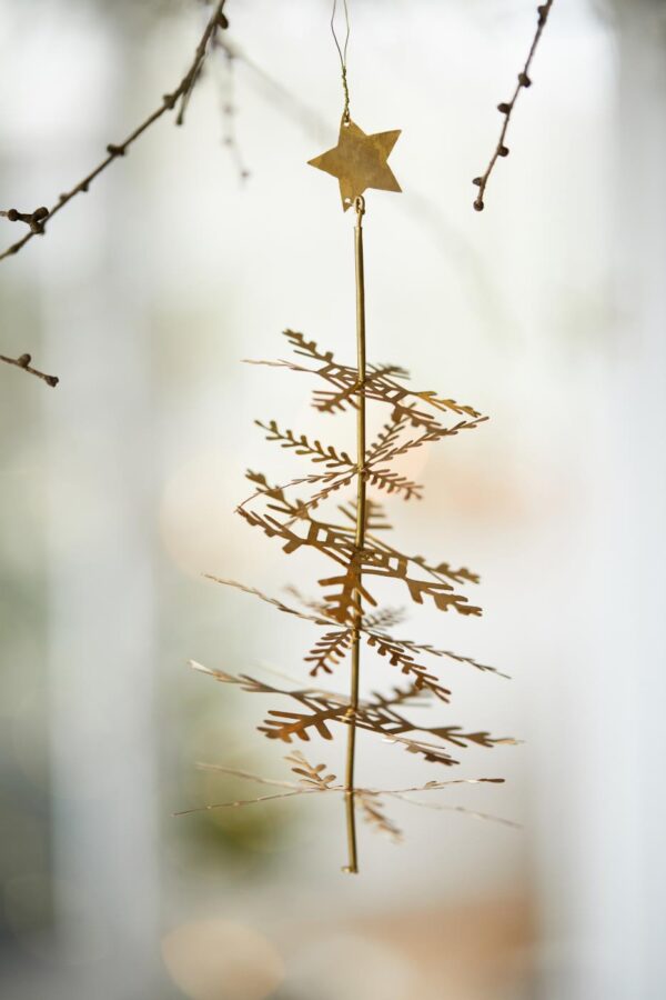 Kuusepuu Stillenat rippuv 9,5x 9,5x h17,5cm kuldne