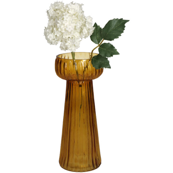 Klaasvaas Amber 8x8x20cm