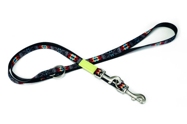 Beeztees treeningrihm koerale 200cm x20mm mustriga nailon mucadi