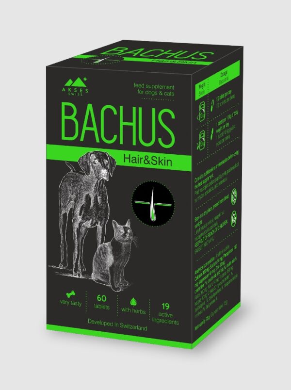 Toidulisand lemmikloomale Bachus Hair&Skin N60