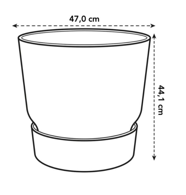 Õuepott Greenville alusega Ø47cm valge