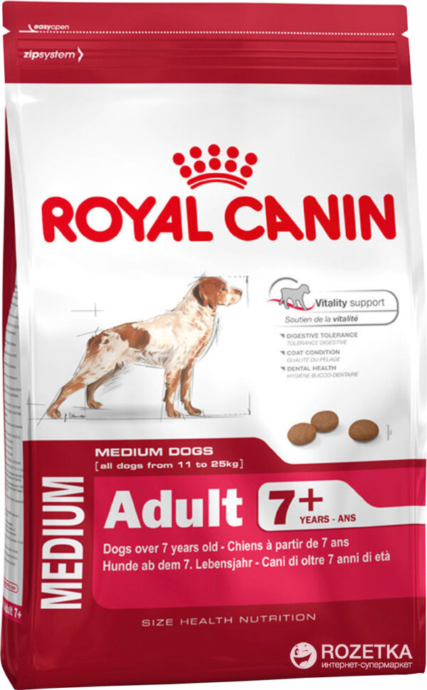 Royal Canin Kuivtoit Medium Adult 7+ 4kg
