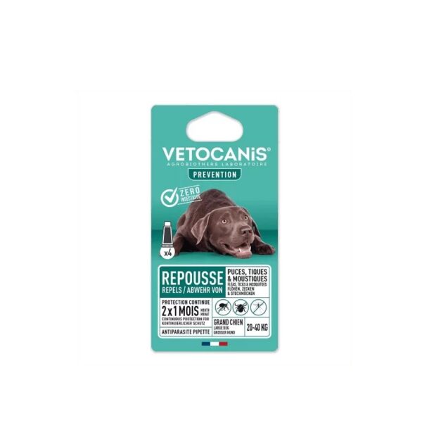 Parasiiditõrje pipett Vetocanis 4x3ml suur koer (20-40kg)