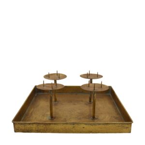 Küünlahoidja 4-le 38x38x14cm metallist