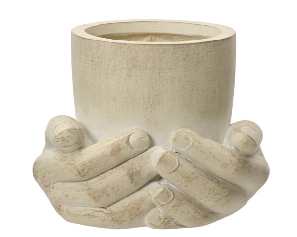 Lillepott käed 27x22x h22cm valge