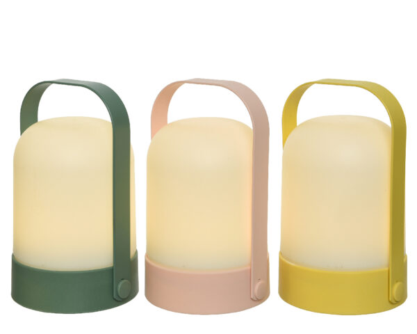 Latern LED patareiga h21cm IP44 soe valg