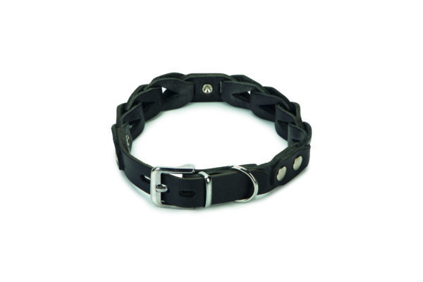 Beeztees kaelarihm koerale 37-40cm must nahast connex