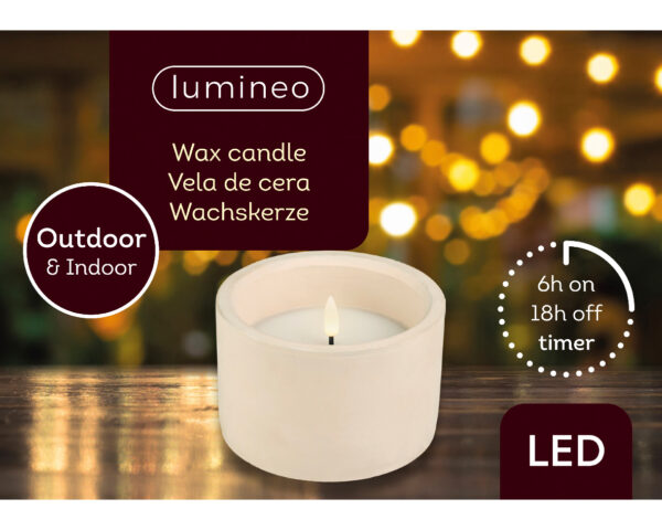 Küünal LED d12,3x h8cm soe valge IP44, pat.