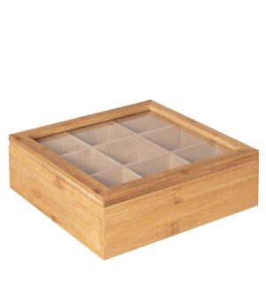 Teekarp 24x24x8cm bambus