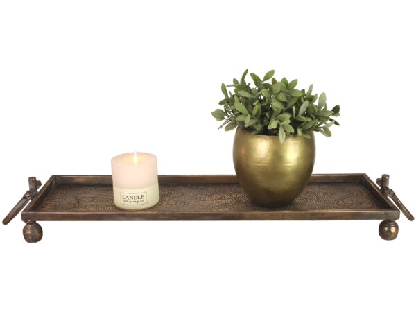 Kandik metallist 77x23x11cm kuldne