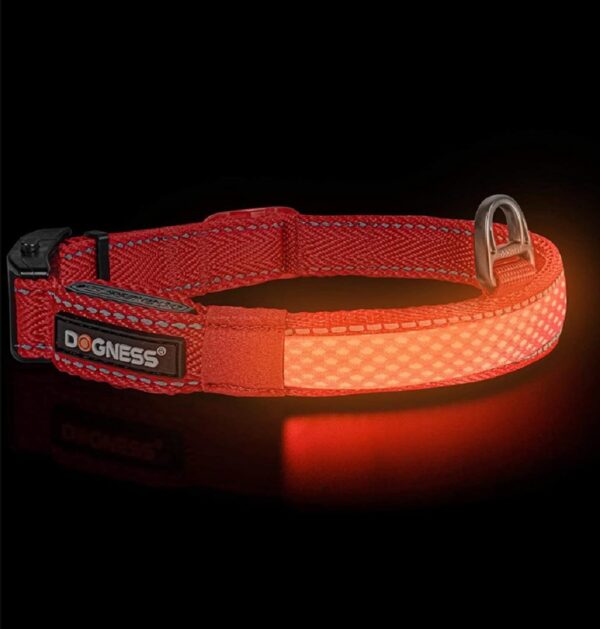 LED kaelarihm Dogness L punane