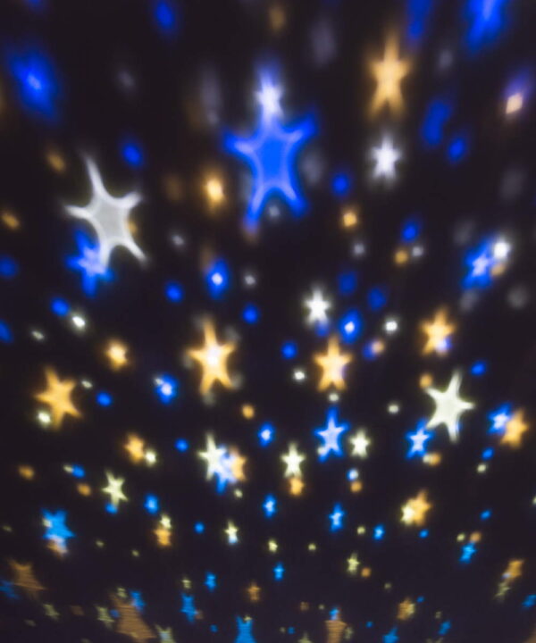 LED valgusti kuu ja tähed patareidega USB