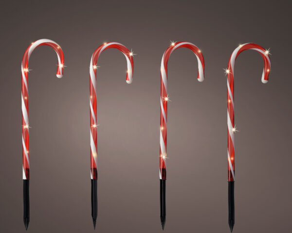 Candy Cane soe valge 28LED 4tk/pk, patareidega, IP44