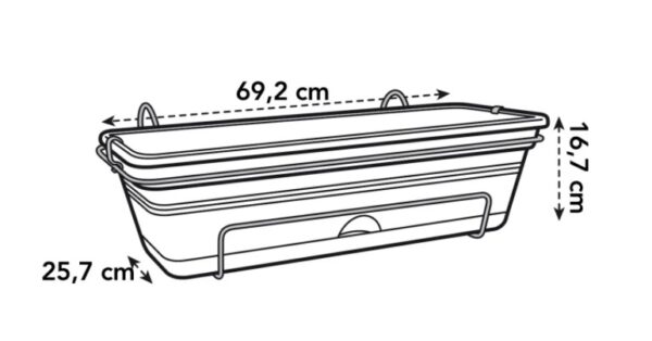 Rõdukast Green Basics koos hoidjaga 70cm terrakota
