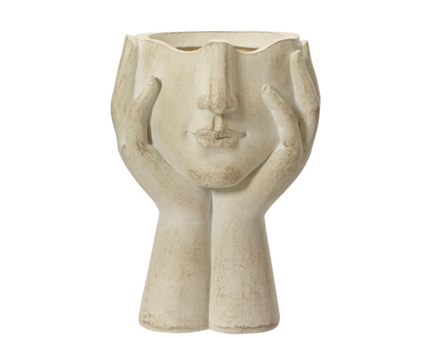 Lillepott nägu 24x22x h35cm off-white