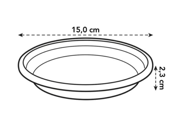Istutuspoti alus universaalne Ø15cm tumehall