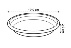 Istutuspoti alus universaalne Ø19cm terrakota