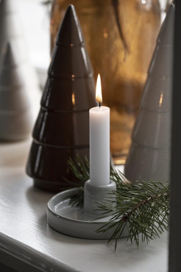 Küünlahoidja h4.3cm, d11.5cm valge