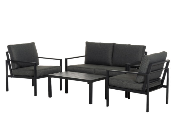 Aiamööbli komplekt Piazza must/tumehall