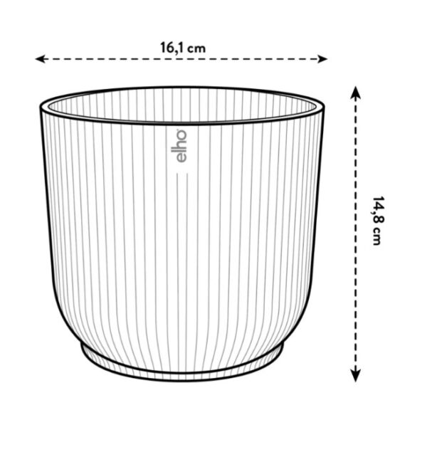 Lillepott Vibes Fold ümar Ø16x h15cm valge
