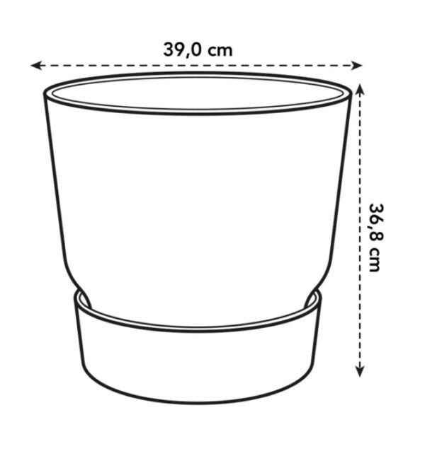 Õuepott Greenville alusega Ø40cm hall