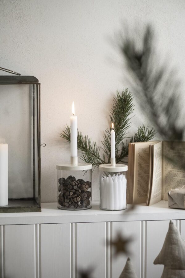 Küünal d1,3x h20cm valge