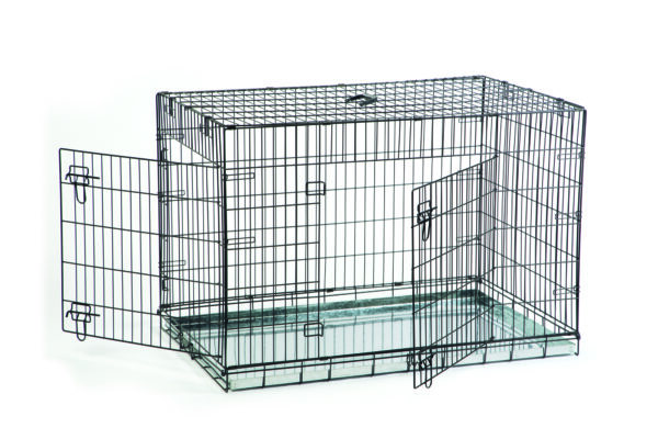 Beeztees koerapuur 109x69x75cm must 2-ukseline