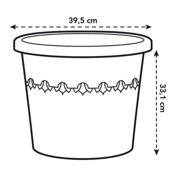 Õuepott Algarve Cilindro ratastega Ø40cm hall