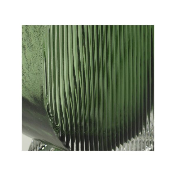 Klaasvaas kumerus 12x6x20cm roheline