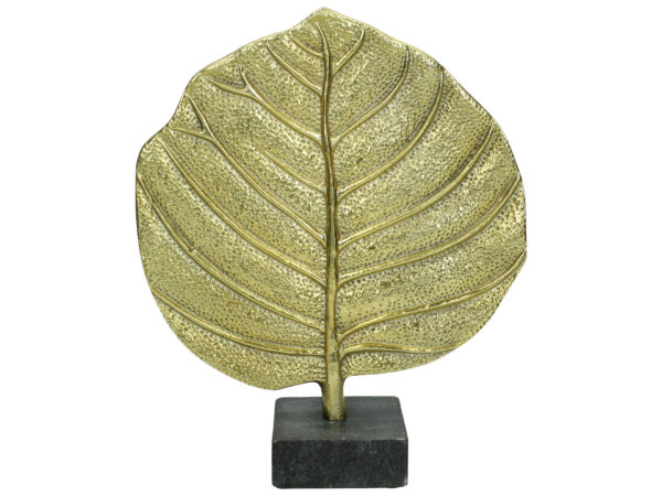 Ornament kuldne leht 25x8x28cm