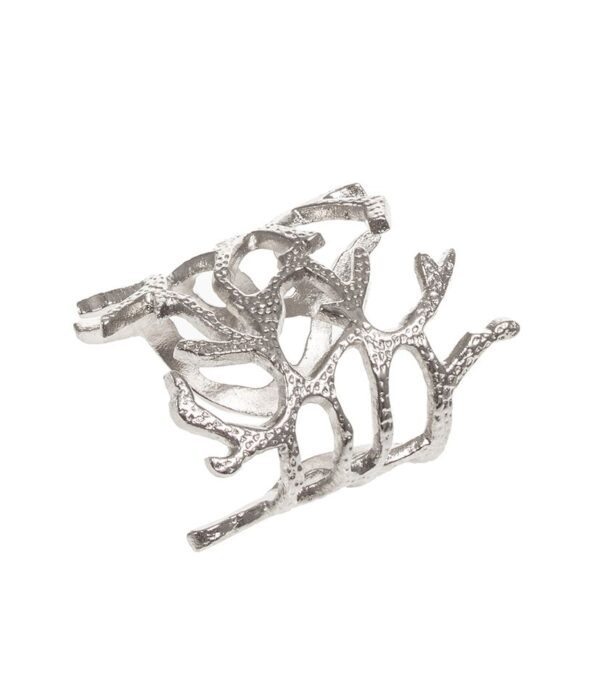 Salvrätikurõngas Branch d4,5cm hõbedane