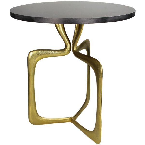 Abilaud kuldse jalaga 45x45x51cm must