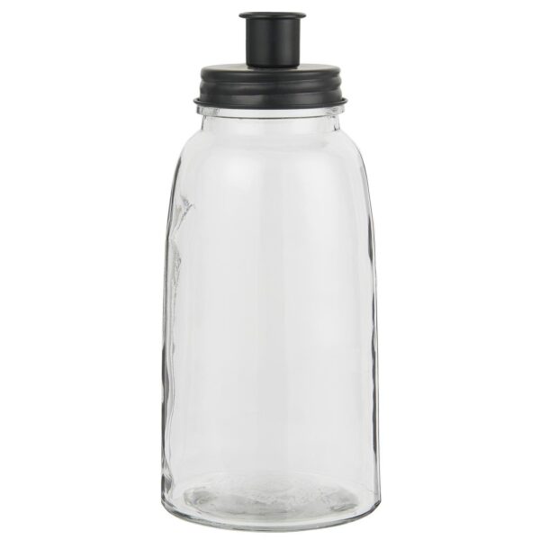 Küünlahoidja klaas h 25.5cm, d11.3cm