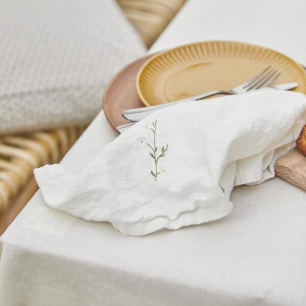 Salvrätik karikakraga 40x40cm riidest, kreem