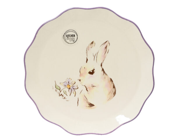 Taldrik jänes lillega d21,5x h2,6cm lilla