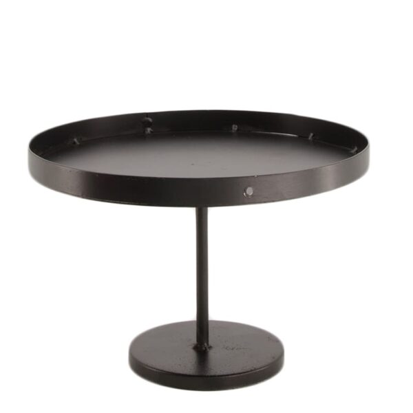 Küünlajalg metallist d28x17,5cm must