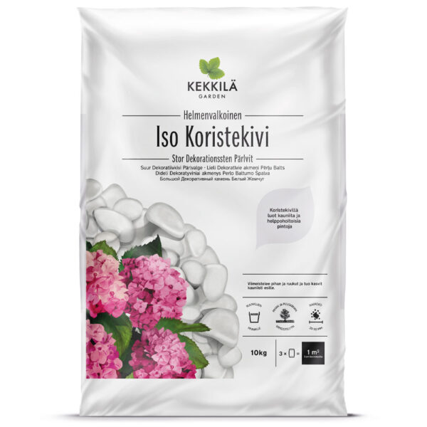 Kekkilä dekoratiivkivi suured pärlvalged 10kg
