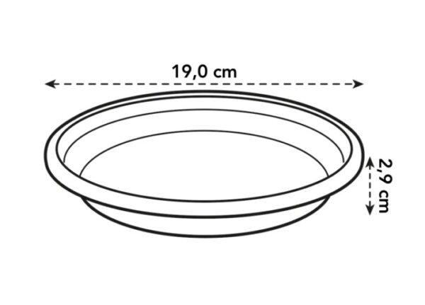 Istutuspoti alus universaalne Ø19cm tumehall