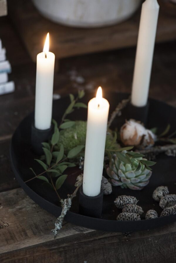 Küünlaalus d27x h4cm must