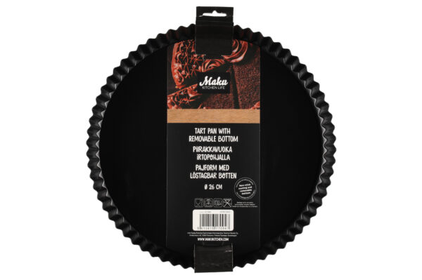 MAKU Tart ümmargune koogivorm 1,4L 26cm eemaldatava põhjaga must