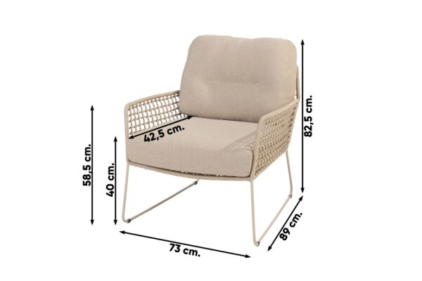 Aiatool Albano 73x89x h82,5cm kreem