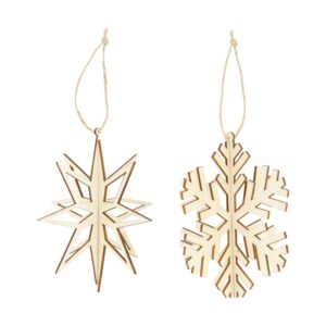 Kuuseehe puidust täht/lumehelves 13x13x13cm pruun 1tk, erinevad