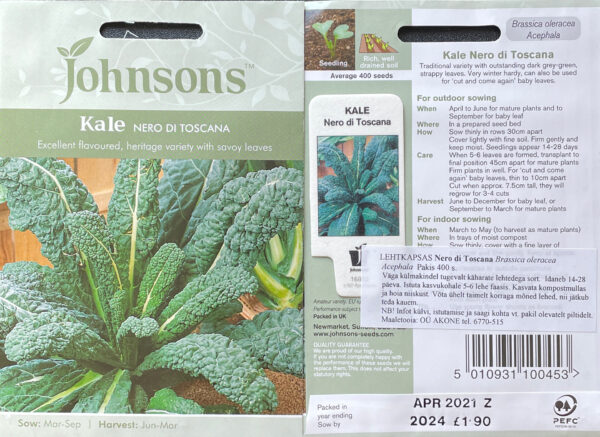 Lehtkapsas 'Nero di Toscana' 400s