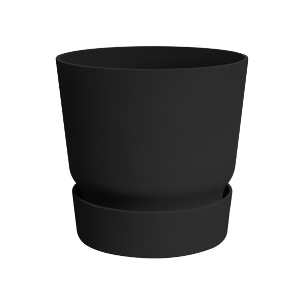 Õuepott Greenville alusega Ø47cm must