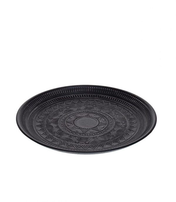 Deko kandik puidust Ø34.5cm must