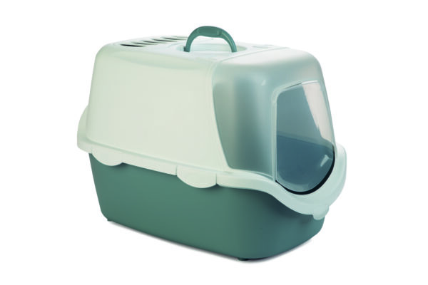 Stefanplast kassitualett 56x40x40cm valge/sinine + kühvel ja filter