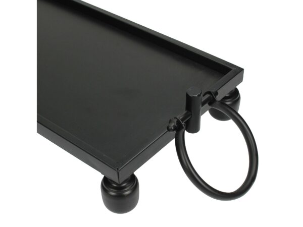 Kandik metallist 77x23x11cm must jalgadel