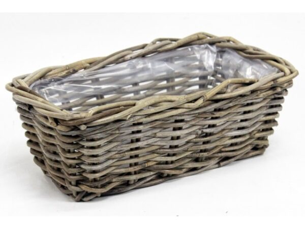 Punutud korv 40x20xh15cm hall